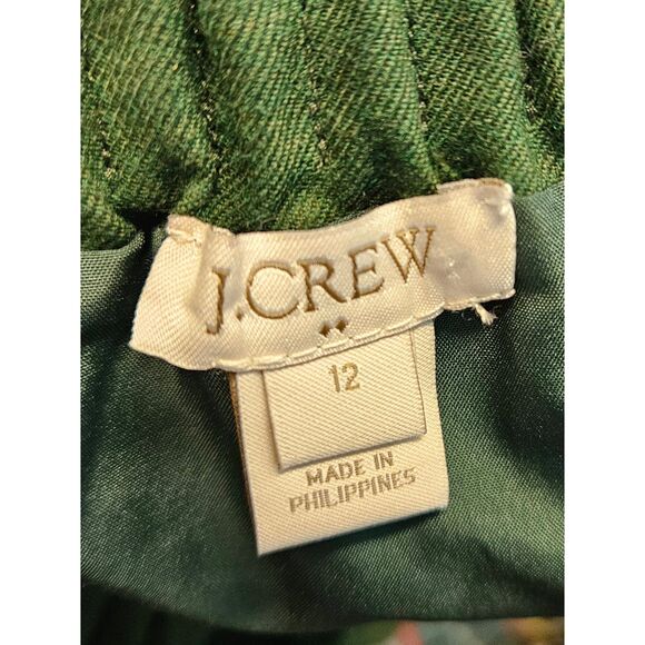 J Crew Green Skirt Womens Size 12 Wool Blend - Picture 4 of 7